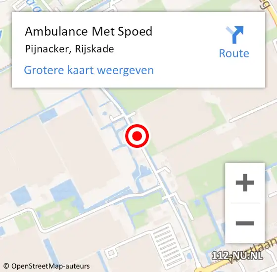 Locatie op kaart van de 112 melding: Ambulance Met Spoed Naar Pijnacker, Rijskade op 14 november 2018 14:43
