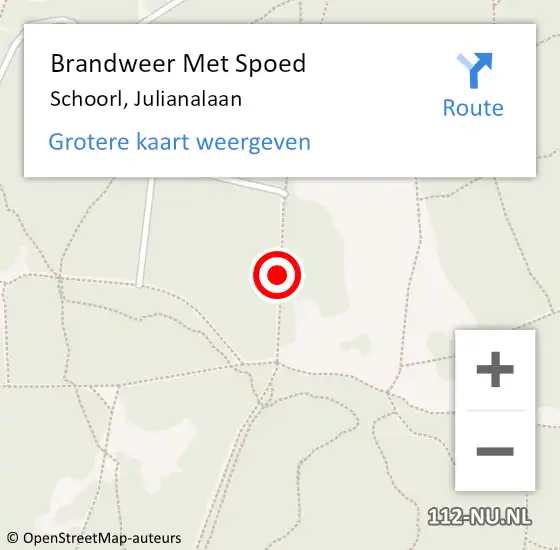 Locatie op kaart van de 112 melding: Brandweer Met Spoed Naar Schoorl, Julianalaan op 14 november 2018 22:28