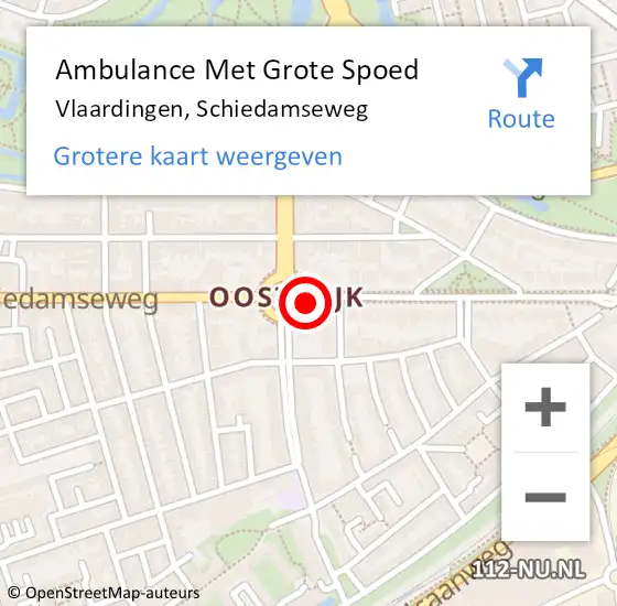 Locatie op kaart van de 112 melding: Ambulance Met Grote Spoed Naar Vlaardingen, Schiedamseweg op 16 november 2018 08:10