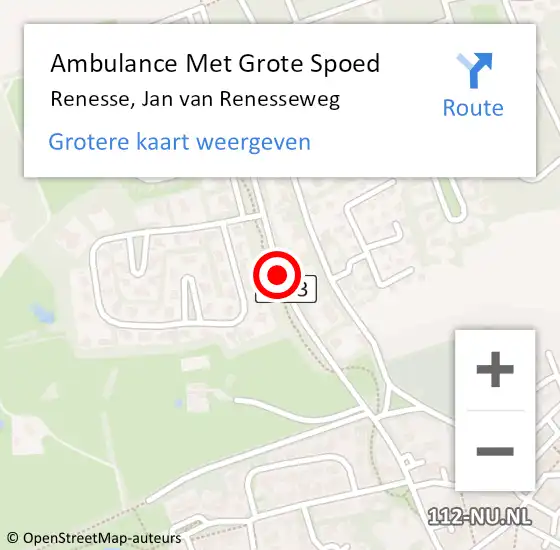 Locatie op kaart van de 112 melding: Ambulance Met Grote Spoed Naar Renesse, Jan van Renesseweg op 17 november 2018 19:04