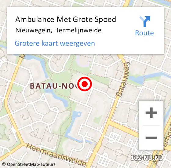 Locatie op kaart van de 112 melding: Ambulance Met Grote Spoed Naar Nieuwegein, Hermelijnweide op 17 november 2018 21:59