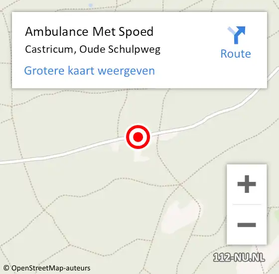 Locatie op kaart van de 112 melding: Ambulance Met Spoed Naar Castricum, Oude Schulpweg op 18 november 2018 09:52