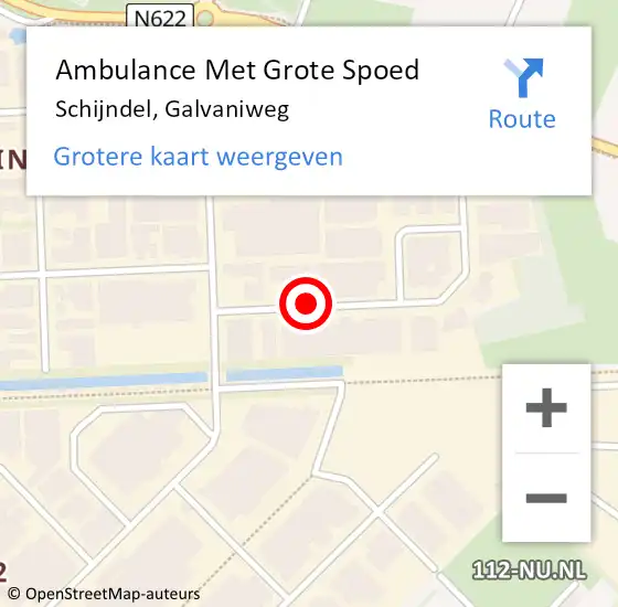 Locatie op kaart van de 112 melding: Ambulance Met Grote Spoed Naar Schijndel, Galvaniweg op 19 november 2018 15:16