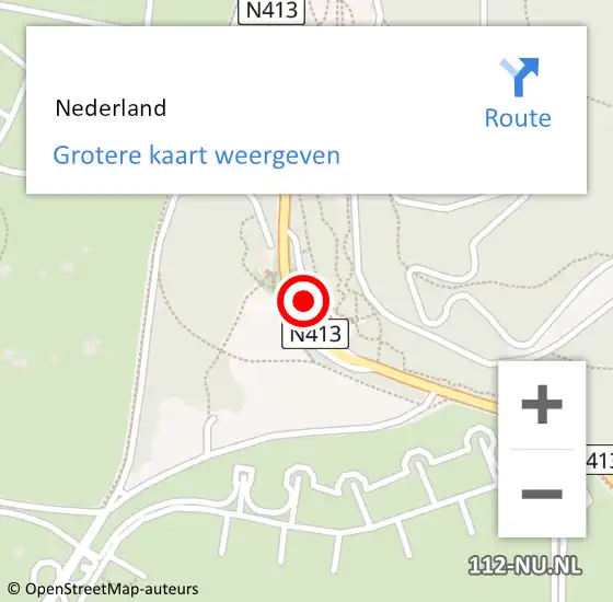 Locatie op kaart van de 112 melding:  Nederland op 20 november 2018 11:19