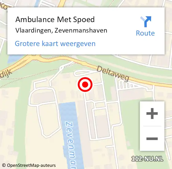 Locatie op kaart van de 112 melding: Ambulance Met Spoed Naar Vlaardingen, Zevenmanshaven op 21 november 2018 12:30