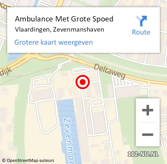Locatie op kaart van de 112 melding: Ambulance Met Grote Spoed Naar Vlaardingen, Zevenmanshaven op 21 november 2018 12:32
