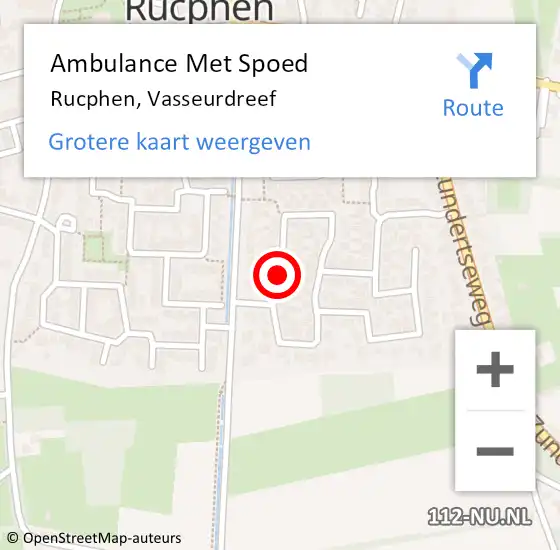 Locatie op kaart van de 112 melding: Ambulance Met Spoed Naar Rucphen, Vasseurdreef op 22 november 2018 12:22