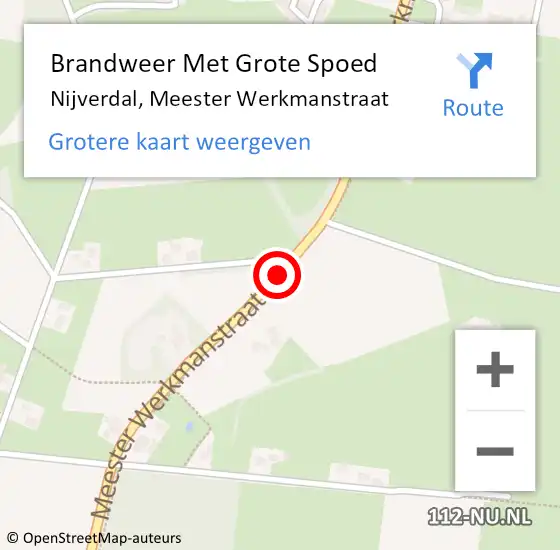 Locatie op kaart van de 112 melding: Brandweer Met Grote Spoed Naar Nijverdal, Meester Werkmanstraat op 23 november 2018 14:18