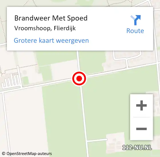 Locatie op kaart van de 112 melding: Brandweer Met Spoed Naar Vroomshoop, Flierdijk op 23 november 2018 14:45