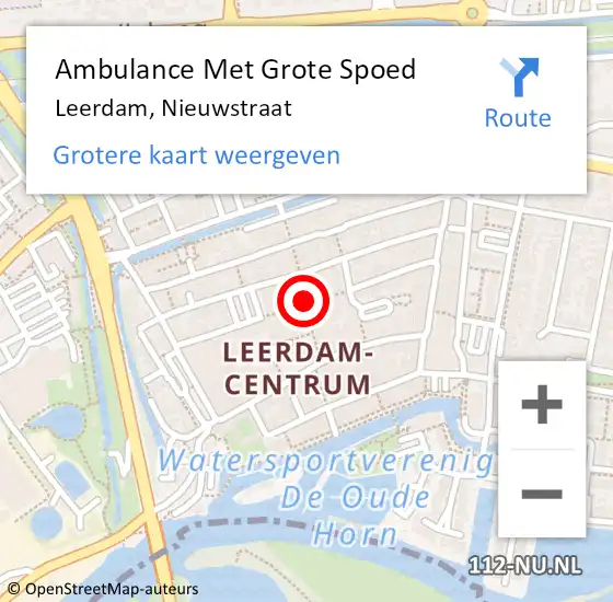 Locatie op kaart van de 112 melding: Ambulance Met Grote Spoed Naar Leerdam, Nieuwstraat op 24 november 2018 23:36
