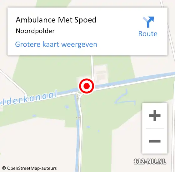 Locatie op kaart van de 112 melding: Ambulance Met Spoed Naar Noordpolder op 26 november 2018 07:27