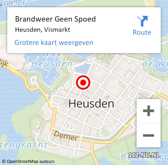 Locatie op kaart van de 112 melding: Brandweer Geen Spoed Naar Heusden, Vismarkt op 26 november 2018 17:09