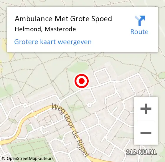 Locatie op kaart van de 112 melding: Ambulance Met Grote Spoed Naar Helmond, Masterode op 27 november 2018 15:52