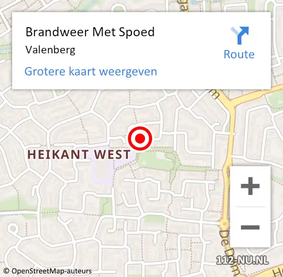 Locatie op kaart van de 112 melding: Brandweer Met Spoed Naar Valenberg op 28 november 2018 22:31