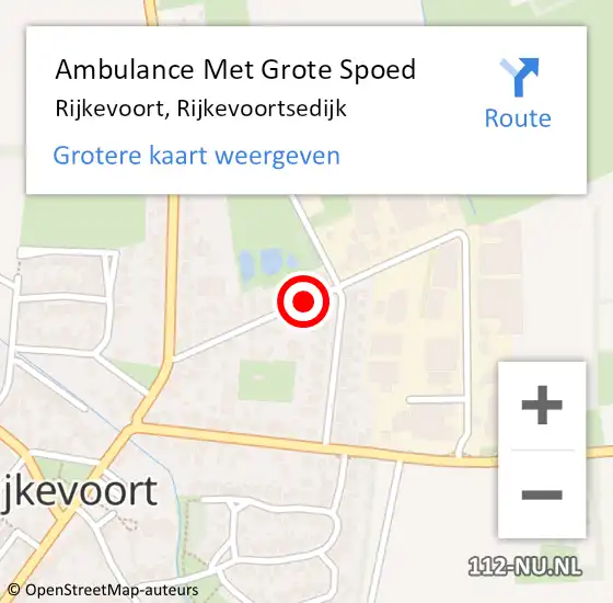 Locatie op kaart van de 112 melding: Ambulance Met Grote Spoed Naar Rijkevoort, Rijkevoortsedijk op 29 november 2018 15:32