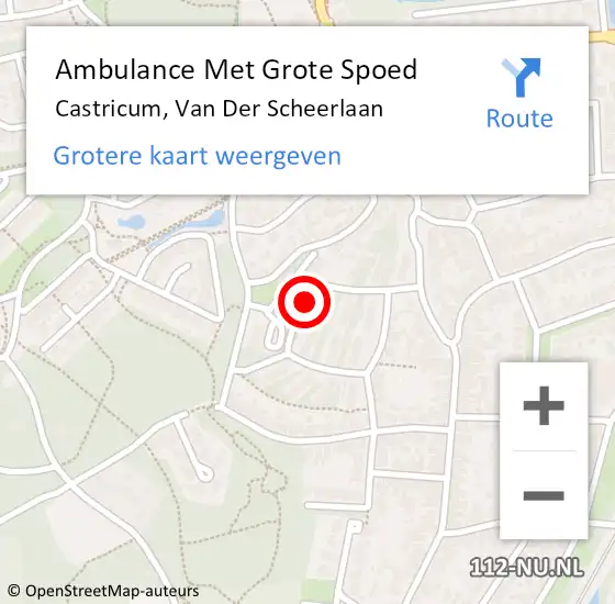 Locatie op kaart van de 112 melding: Ambulance Met Grote Spoed Naar Castricum, Van Der Scheerlaan op 2 december 2018 10:13