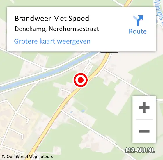 Locatie op kaart van de 112 melding: Brandweer Met Spoed Naar Denekamp, Nordhornsestraat op 4 december 2018 20:06