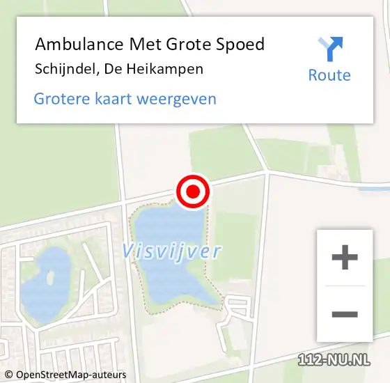 Locatie op kaart van de 112 melding: Ambulance Met Grote Spoed Naar Schijndel, De Heikampen op 7 december 2018 14:20