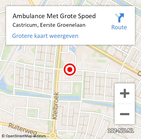 Locatie op kaart van de 112 melding: Ambulance Met Grote Spoed Naar Castricum, Eerste Groenelaan op 11 december 2018 09:53