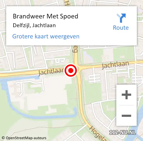 Locatie op kaart van de 112 melding: Brandweer Met Spoed Naar Delfzijl, Jachtlaan op 11 december 2018 15:06