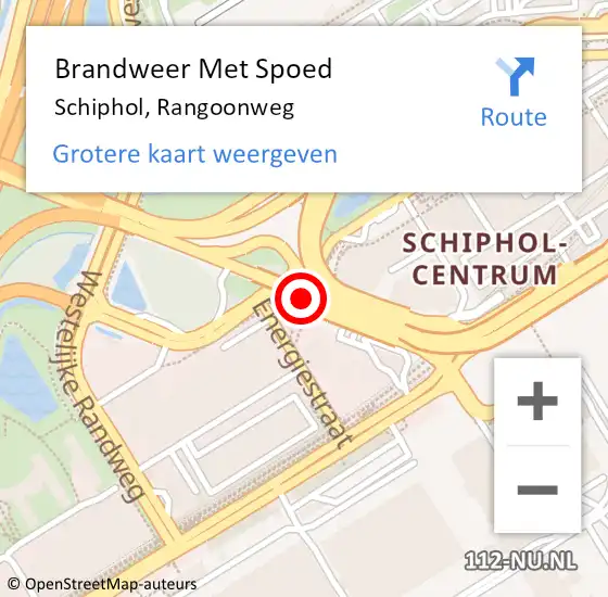 Locatie op kaart van de 112 melding: Brandweer Met Spoed Naar Schiphol, Boulevard op 13 december 2018 14:21