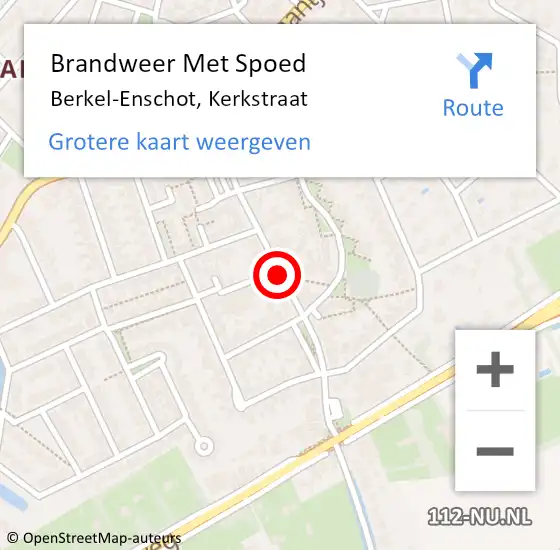 Locatie op kaart van de 112 melding: Brandweer Met Spoed Naar Berkel-Enschot, Kerkstraat op 17 december 2018 09:13