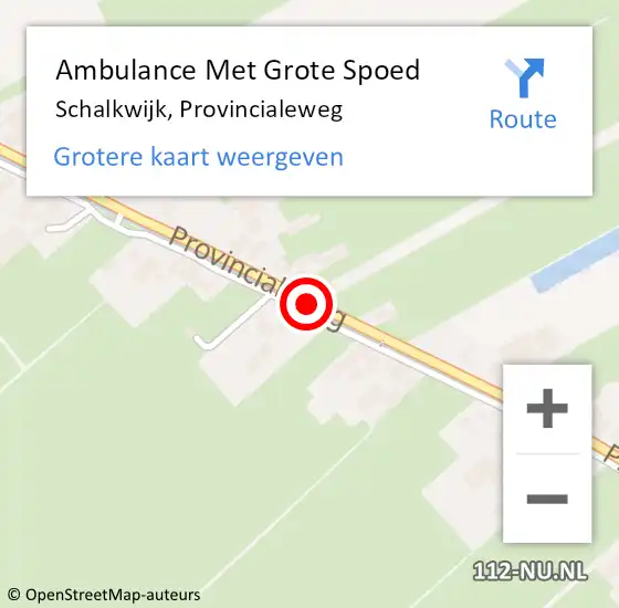Locatie op kaart van de 112 melding: Ambulance Met Grote Spoed Naar Schalkwijk, Provincialeweg op 17 december 2018 19:07