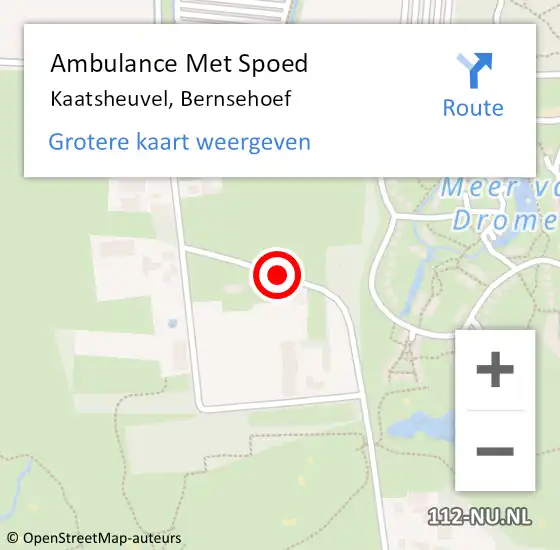 Locatie op kaart van de 112 melding: Ambulance Met Spoed Naar Kaatsheuvel, Bernsehoef op 18 december 2018 21:59