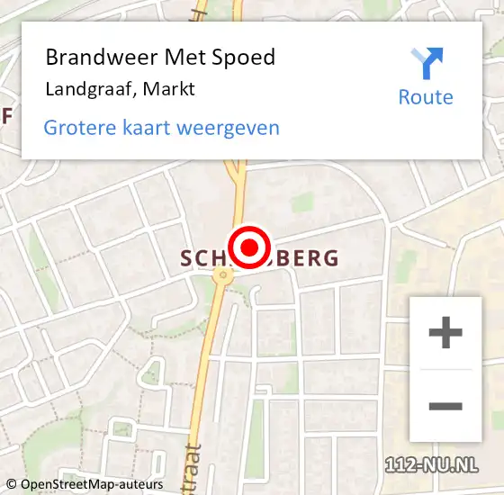 Locatie op kaart van de 112 melding: Brandweer Met Spoed Naar Landgraaf, Markt op 21 december 2018 16:34