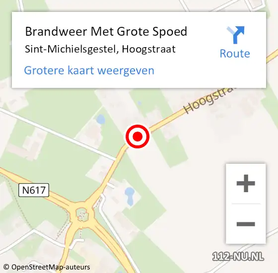 Locatie op kaart van de 112 melding: Brandweer Met Grote Spoed Naar Sint-Michielsgestel, Hoogstraat op 23 december 2018 22:04