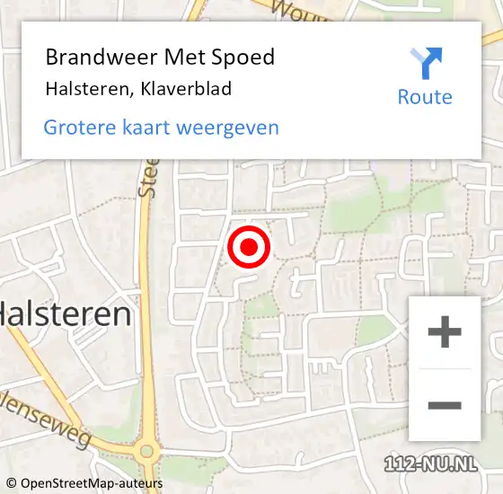 Locatie op kaart van de 112 melding: Brandweer Met Spoed Naar Halsteren, Klaverblad op 24 december 2018 22:37
