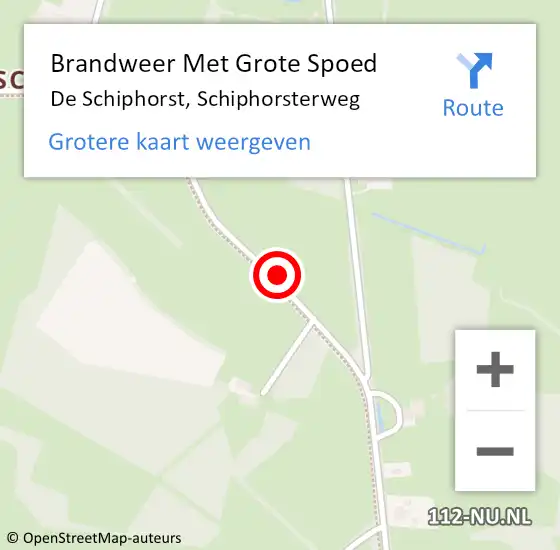Locatie op kaart van de 112 melding: Brandweer Met Grote Spoed Naar De Schiphorst, Schiphorsterweg op 25 december 2018 17:47