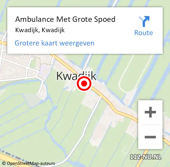 Locatie op kaart van de 112 melding: Ambulance Met Grote Spoed Naar Kwadijk, Kwadijk op 29 december 2018 07:04