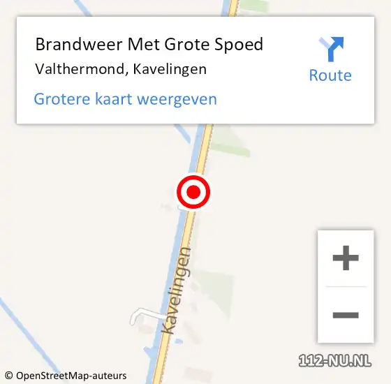 Locatie op kaart van de 112 melding: Brandweer Met Grote Spoed Naar Valthermond, Kavelingen op 1 januari 2019 01:23