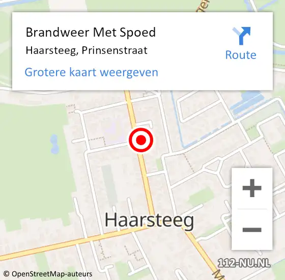 Locatie op kaart van de 112 melding: Brandweer Met Spoed Naar Haarsteeg, Prinsenstraat op 1 januari 2019 02:39