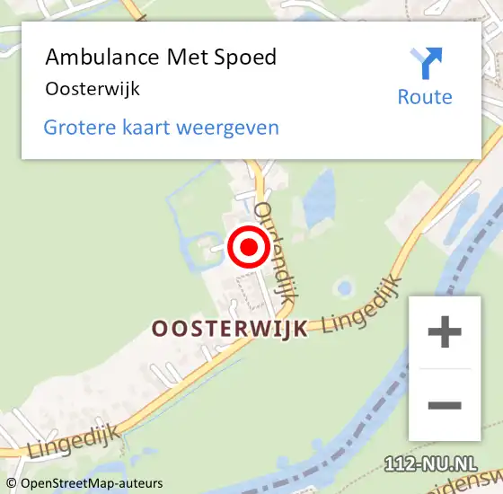 Locatie op kaart van de 112 melding: Ambulance Met Spoed Naar Oosterwijk op 6 januari 2019 10:25