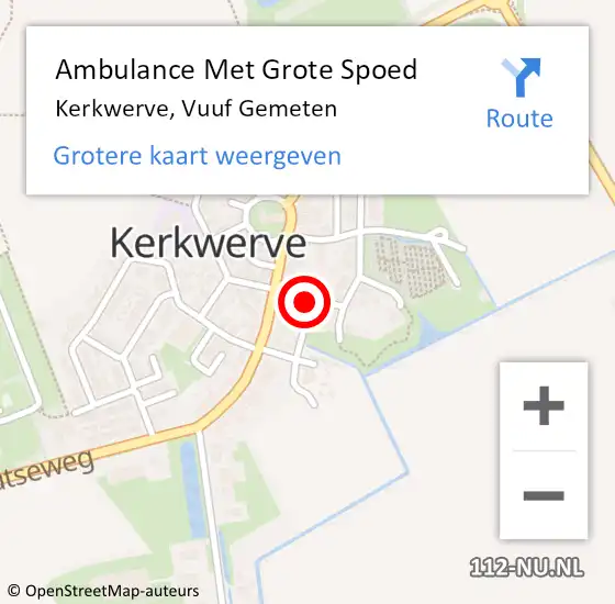 Locatie op kaart van de 112 melding: Ambulance Met Grote Spoed Naar Kerkwerve, Vuuf Gemeten op 6 januari 2019 20:29