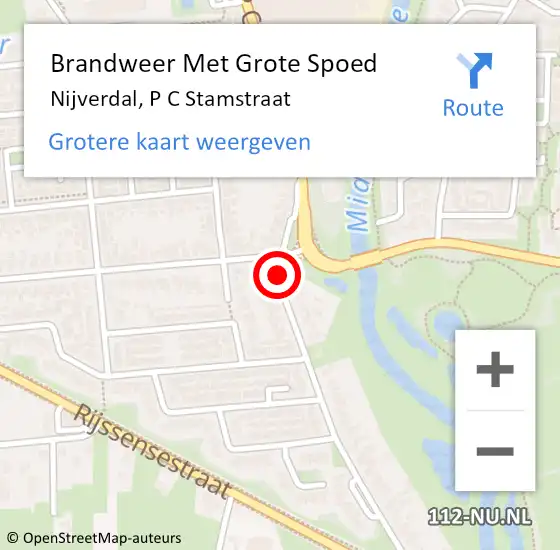 Locatie op kaart van de 112 melding: Brandweer Met Grote Spoed Naar Nijverdal, P C Stamstraat op 7 januari 2019 12:40