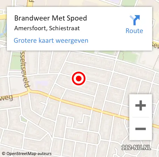 Locatie op kaart van de 112 melding: Brandweer Met Spoed Naar Amersfoort, Schiestraat op 12 januari 2019 06:23