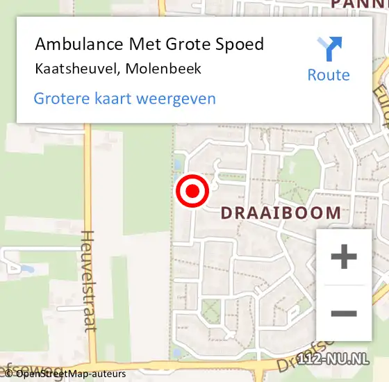 Locatie op kaart van de 112 melding: Ambulance Met Grote Spoed Naar Kaatsheuvel, Molenbeek op 13 januari 2019 01:48