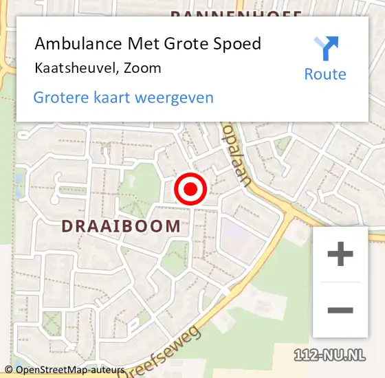 Locatie op kaart van de 112 melding: Ambulance Met Grote Spoed Naar Kaatsheuvel, Zoom op 14 januari 2019 22:43