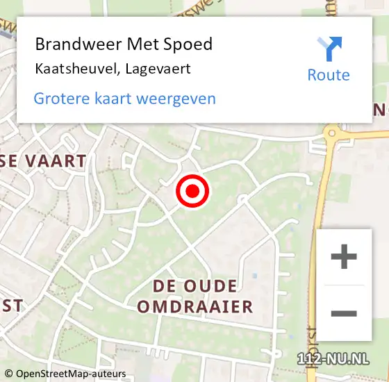 Locatie op kaart van de 112 melding: Brandweer Met Spoed Naar Kaatsheuvel, Lagevaert op 15 januari 2019 07:54