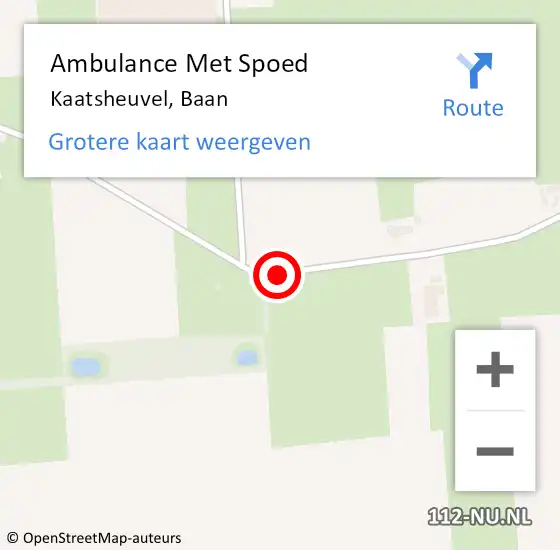 Locatie op kaart van de 112 melding: Ambulance Met Spoed Naar Kaatsheuvel, Baan op 15 januari 2019 11:27