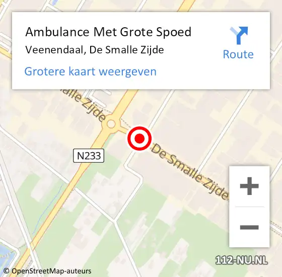 Locatie op kaart van de 112 melding: Ambulance Met Grote Spoed Naar Veenendaal, De Smalle Zijde op 15 januari 2019 15:17