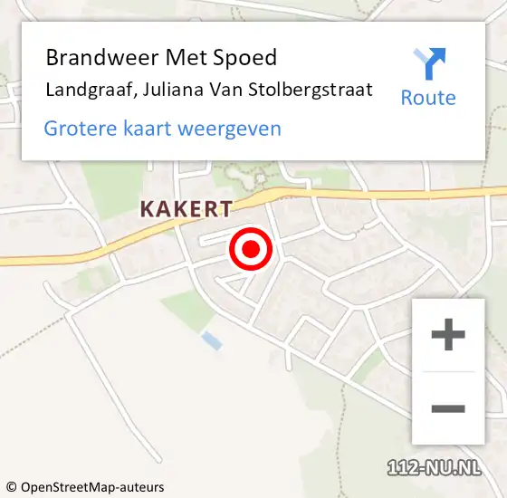 Locatie op kaart van de 112 melding: Brandweer Met Spoed Naar Landgraaf, Juliana Van Stolbergstraat op 16 januari 2019 15:46