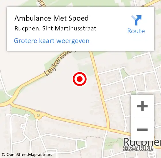 Locatie op kaart van de 112 melding: Ambulance Met Spoed Naar Rucphen, Sint Martinusstraat op 17 januari 2019 02:15