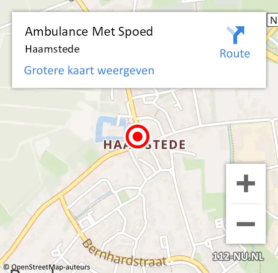 Locatie op kaart van de 112 melding: Ambulance Met Spoed Naar Haamstede op 17 januari 2019 07:39