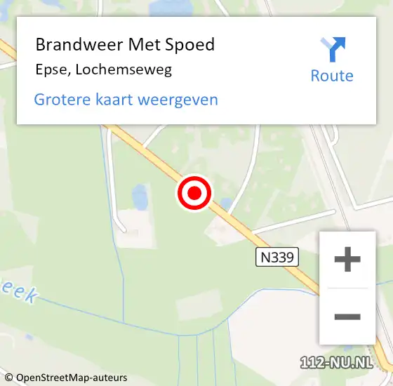 Locatie op kaart van de 112 melding: Brandweer Met Spoed Naar Epse, Lochemseweg op 17 januari 2019 21:27