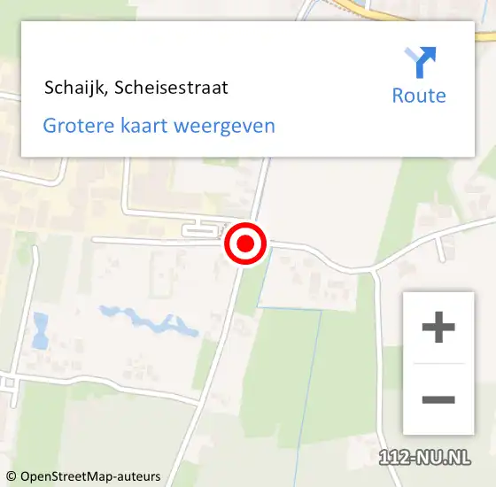 Locatie op kaart van de 112 melding:  Schaijk, Scheisestraat op 19 januari 2019 17:06