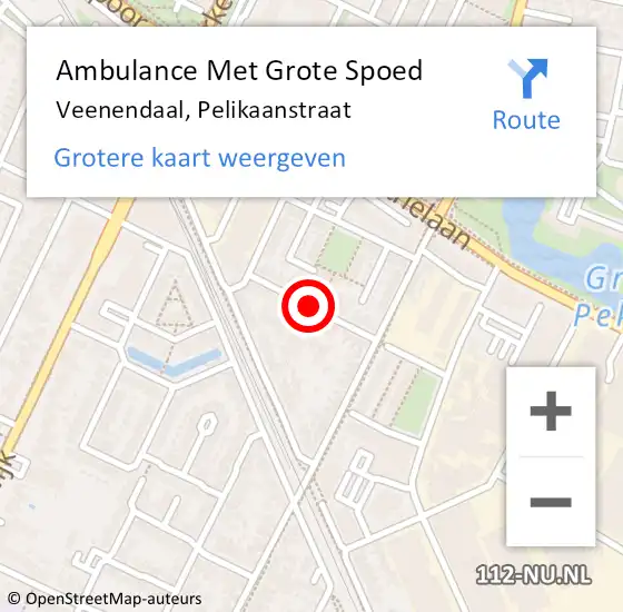 Locatie op kaart van de 112 melding: Ambulance Met Grote Spoed Naar Veenendaal, Pelikaanstraat op 20 januari 2019 11:18
